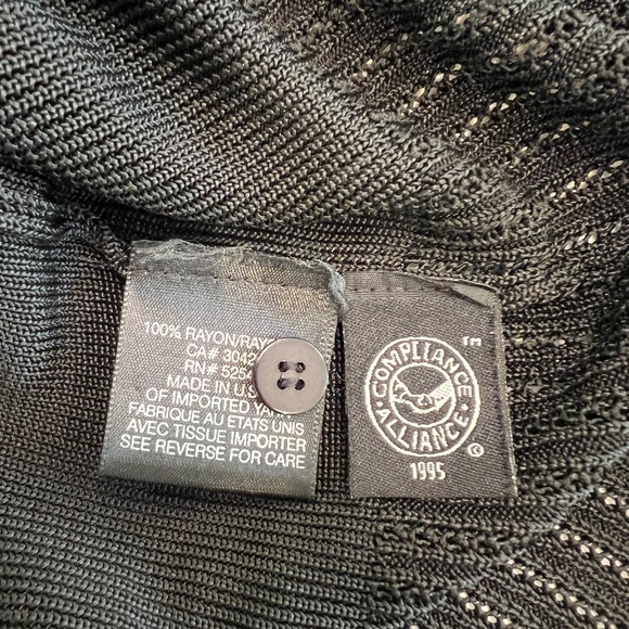 Crochet Laundry, by Shelli Segal Black Sweater, Size - Picture 5 of 5